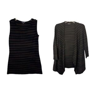 Samuel Dong Textured Tank & Kimono Set Sz S